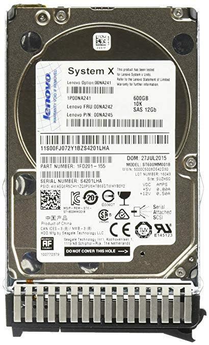 (NEW PARALLEL) IBM 00NA242 600GB 2.5 INCH SAS-12GBPS 12GBPS 10000RPM 硬碟 - C2 Computer