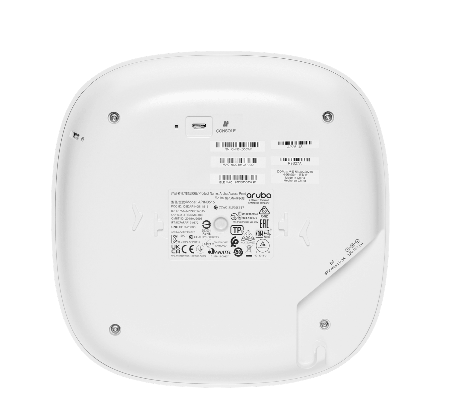 (NEW VENDOR) ARUBA R9B28A Instant On AP25 (RW) 4x4 Wi-Fi 6 Access Point - C2 Computer