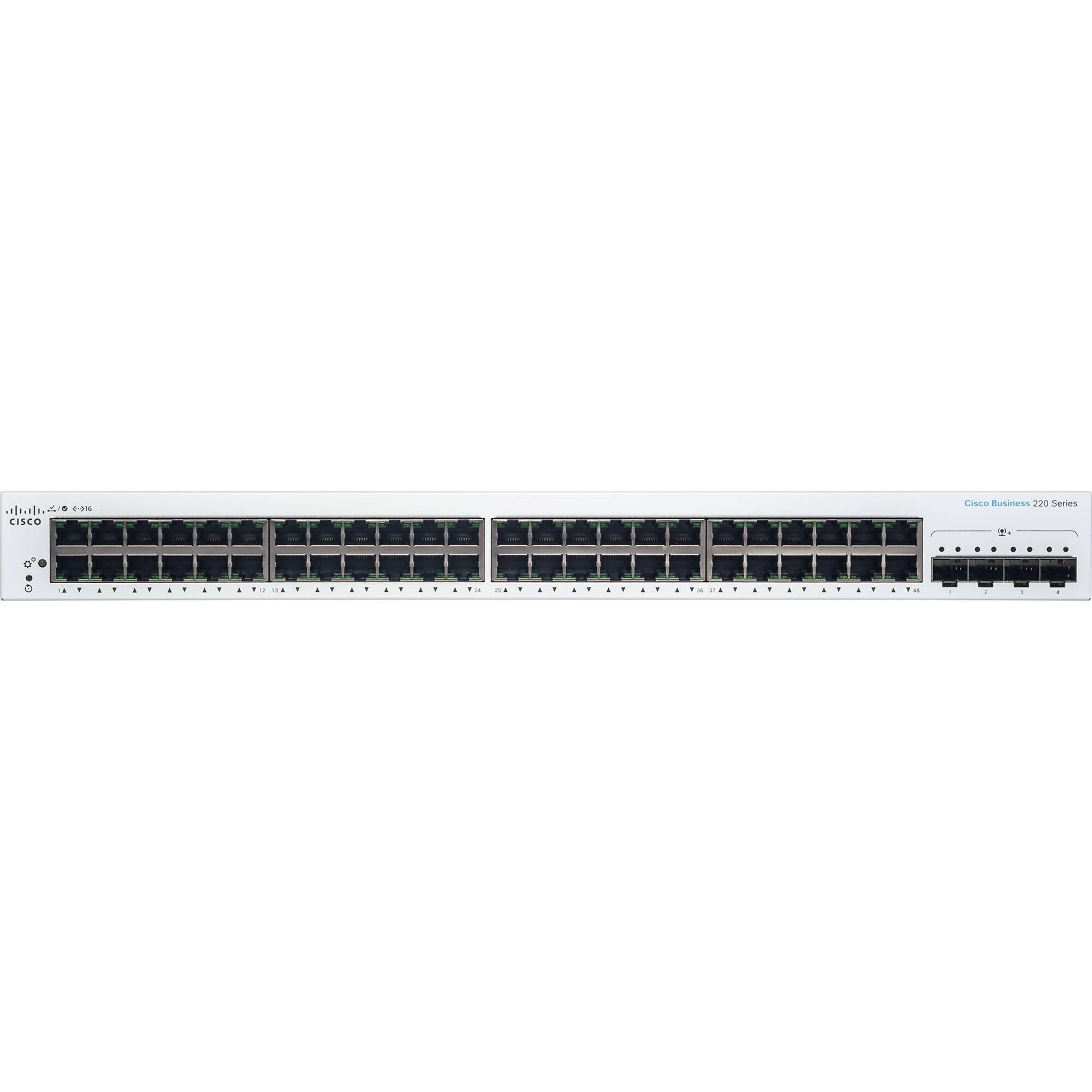 (NEW VENDOR) CISCO CBS220-48T-4X-UK CBS220 Smart 48-port GE, 4x10G SFP+ - C2 Computer