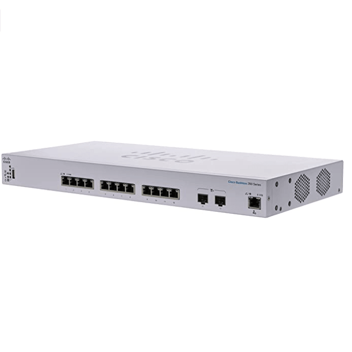 (NEW VENDOR) CISCO CBS350-12XT-UK CBS350 Managed 12-port 10GE, 2x10G SFP+ Shared - C2 Computer