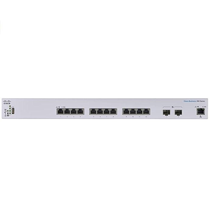 (NEW VENDOR) CISCO CBS350-12XT-UK CBS350 Managed 12-port 10GE, 2x10G SFP+ Shared - C2 Computer