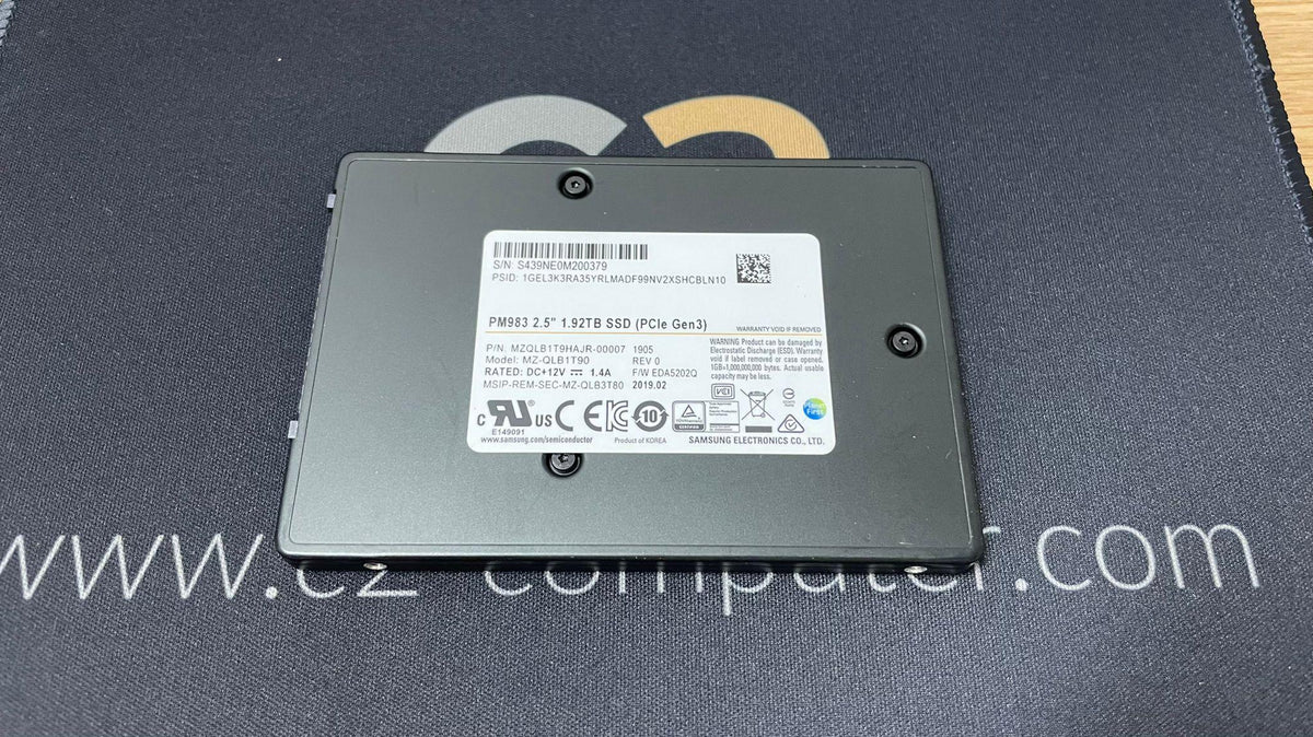 (特價) SAMSUNG PM983 NVMe 1.92TB 2.5inch U.2 SSD (PCIe GEN3) MZQLB1T9HAJR-00007 100% NEW - C2 Computer