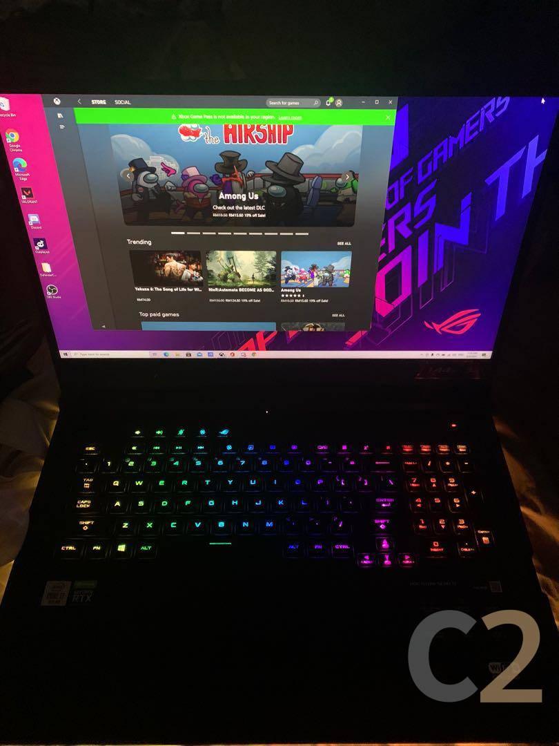 (USED) ASUS ROG Strix G712LV i7-10875H 4G 128-SSD NA RTX 2060 6GB 17.3inch 1920x1080 144Hz Gaming Laptop 95% - C2 Computer