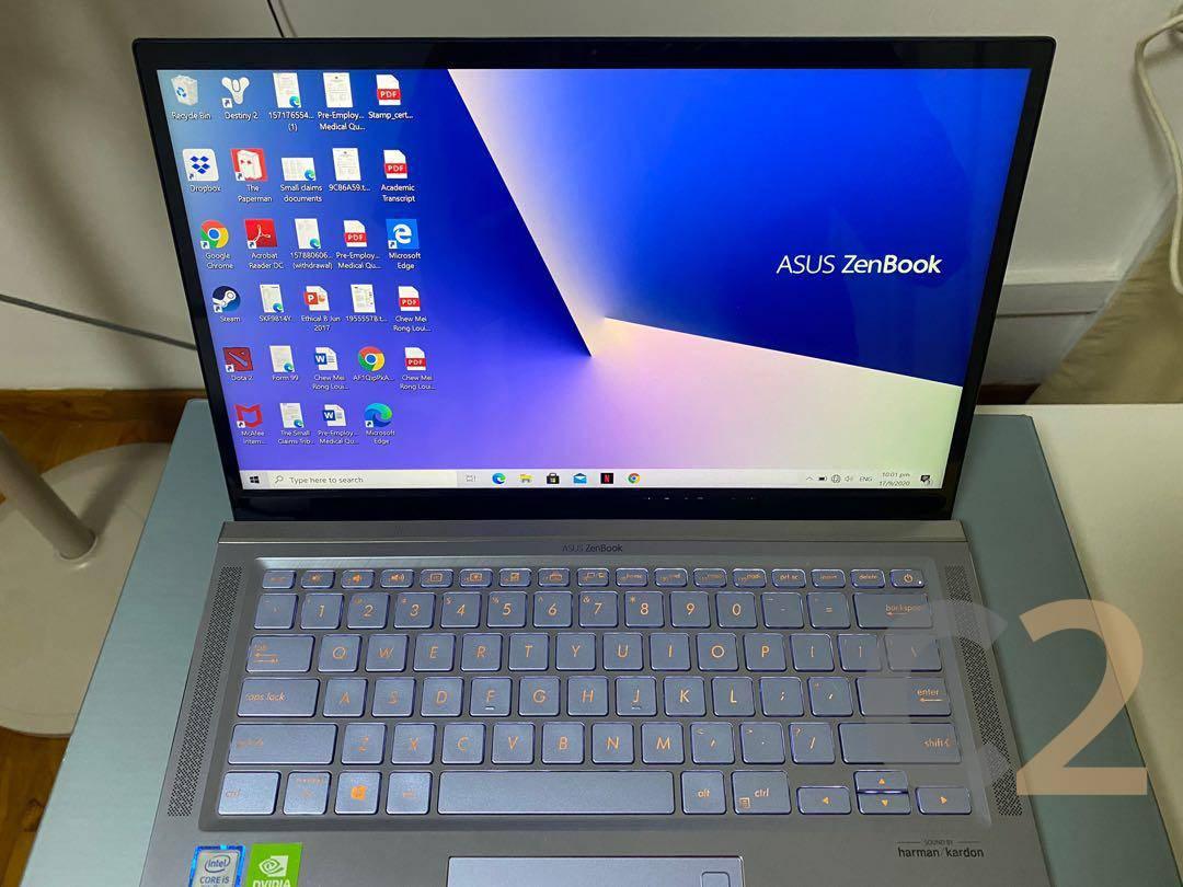 (USED) ASUS Zenbook UX431FL i7-8665U 8G 128-SSD NA Nvidia MX250 2G 14" 1920x1080 Mobile Workstation 95% - C2 Computer