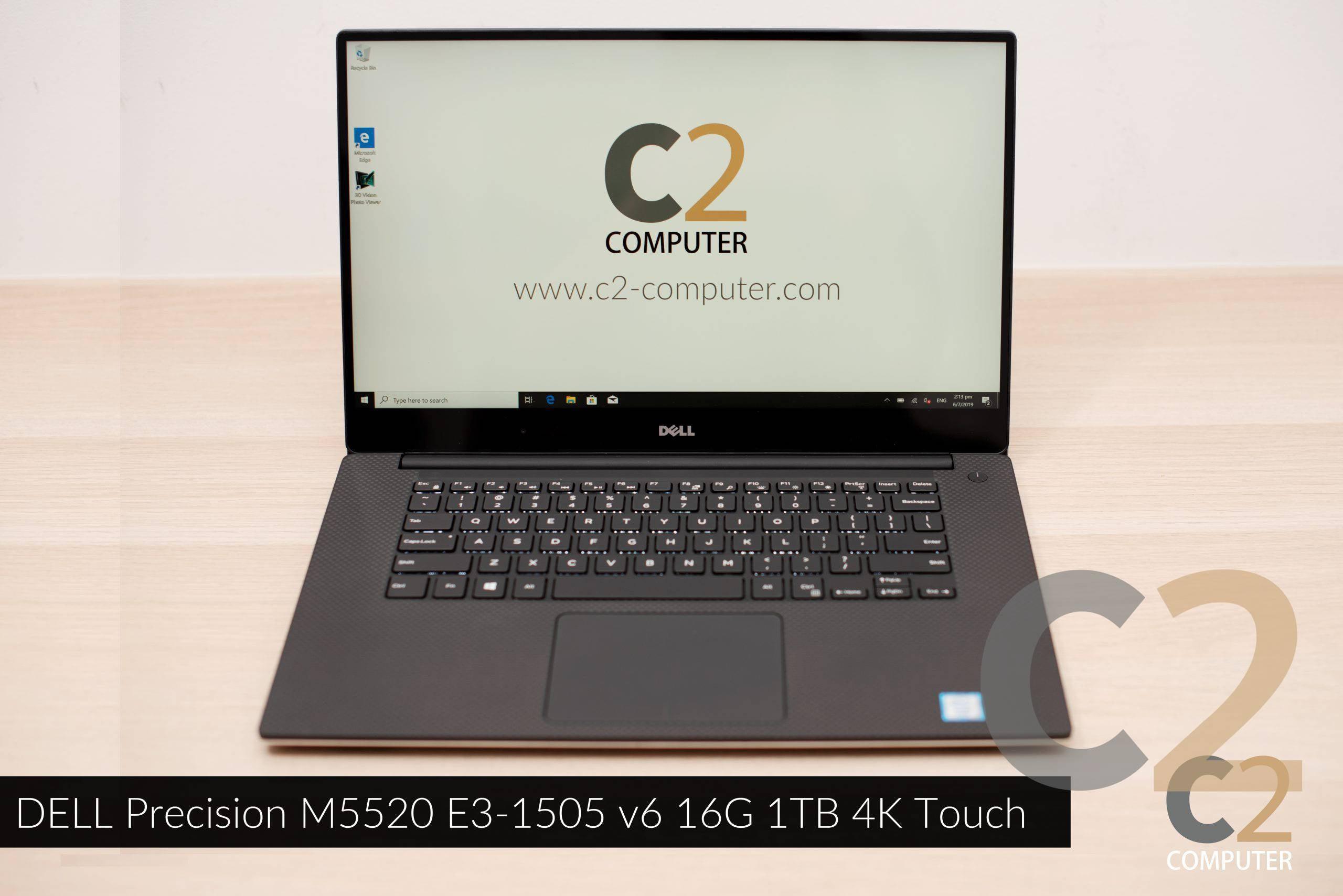 (USED) DELL Precision 5520 i7-7820HQ 8G NA 500G M1200M 4G 15.6inch 4K Touch Screen Mobile Workstation 95% - C2 Computer