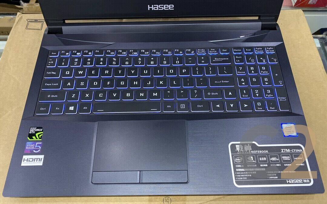 (USED) HASEE Z7M I5-9300H 4G 128G-SSD NA GTX 1650 4G 15.6inch 1920x1080 Entry Gaming Laptop 95% - C2 Computer