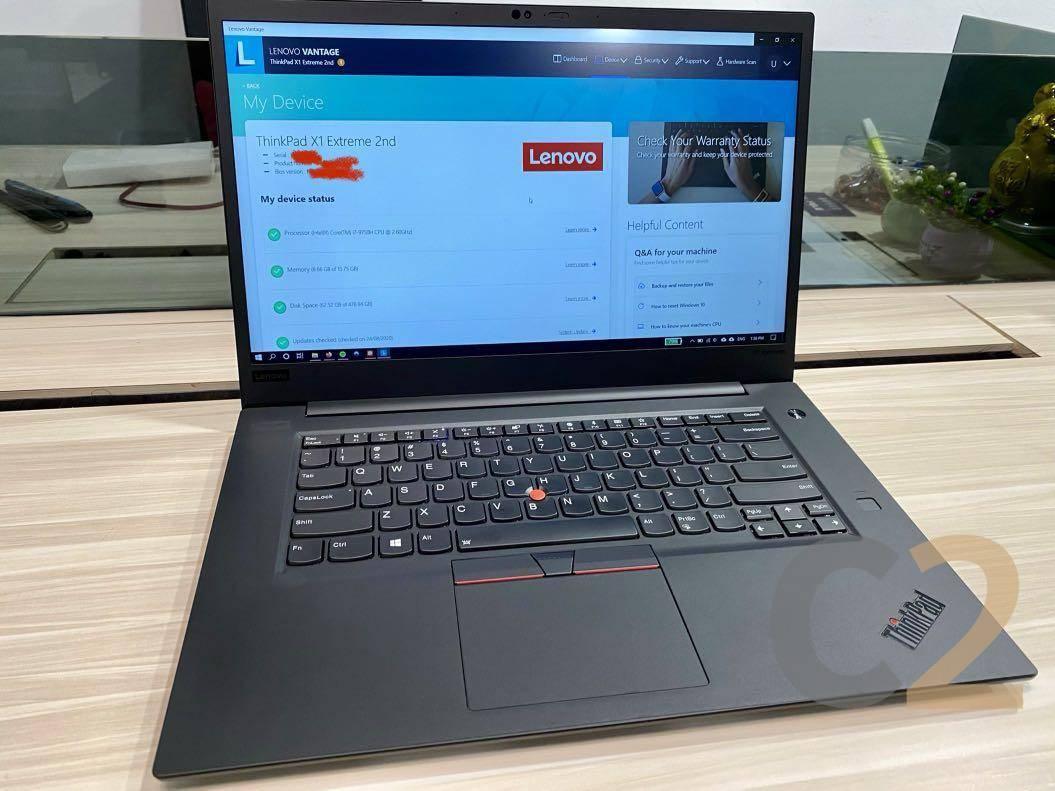 (USED) LENOVO x1 Extreme 2nd i7-9750H NA GTX 1650 4GB 15.6inch 3840x2160 4K Mobile Workstation 95% - C2 Computer