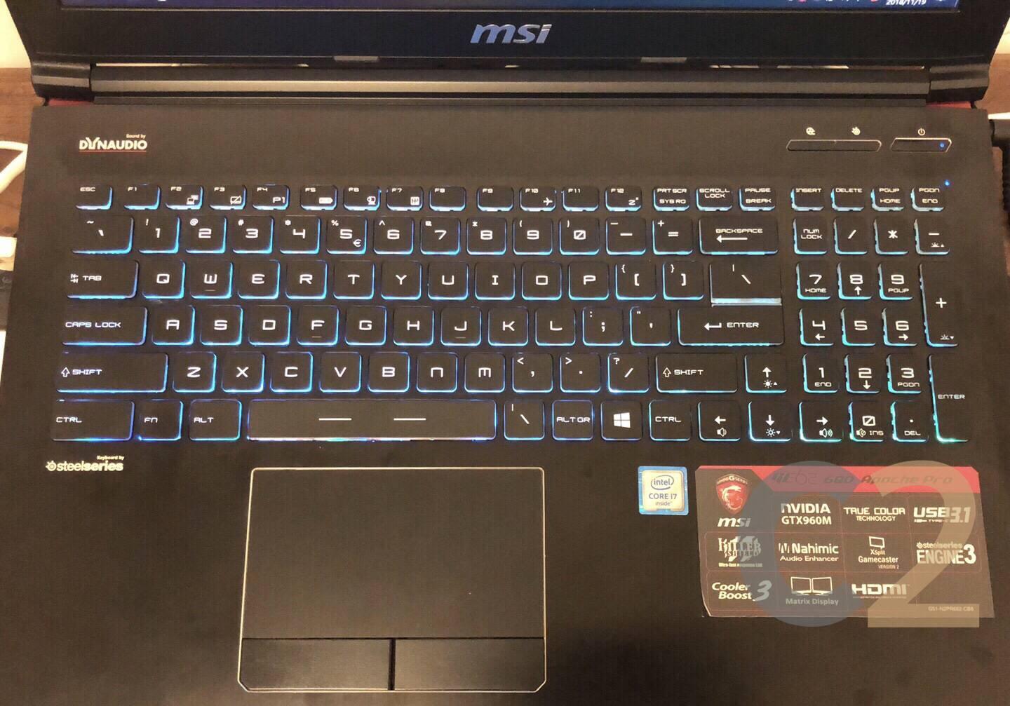 (USED) MSI GE62-6QD-1077XCN i7-6700HQ 4G NA 500G GTX 960M 2G 15.6inch 1920x1080 Gaming Laptop 95% - C2 Computer