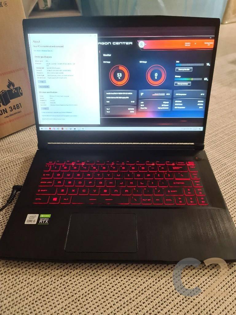 (USED) MSI GF65 i7-10750H 4G 128-SSD NA RTX 3060 6GB 15.6inch 1920x1080 Gaming Laptop 95% - C2 Computer