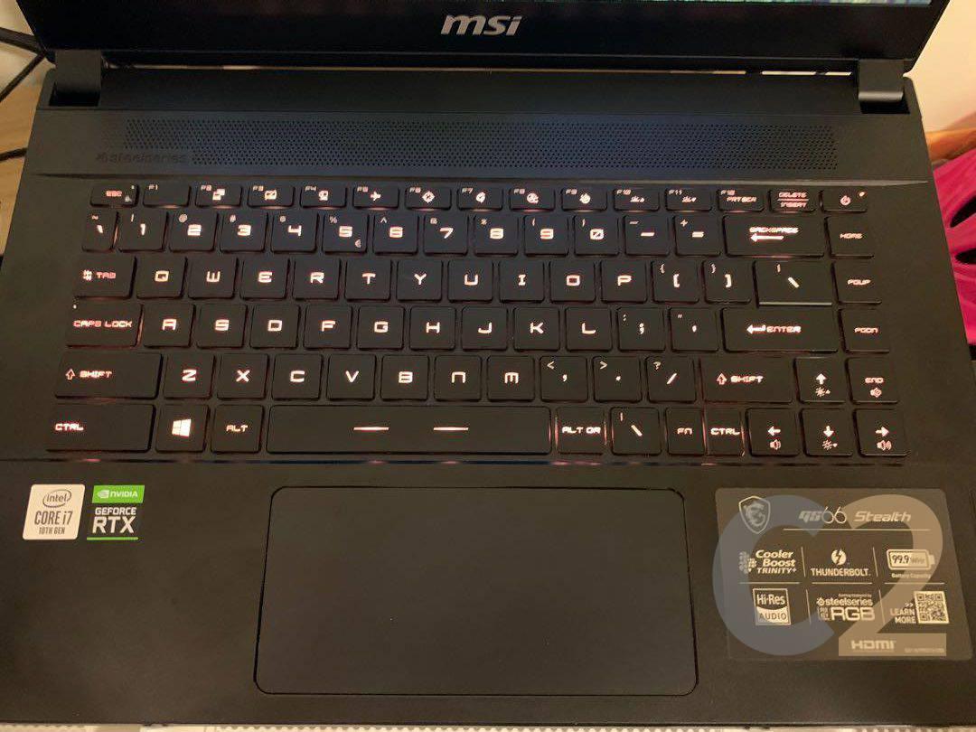 (USED) MSI GS66 i7-10750H 4G 128-SSD NA RTX 2060 6GB 15.6inch 1920x1080 Gaming Laptop 95% - C2 Computer